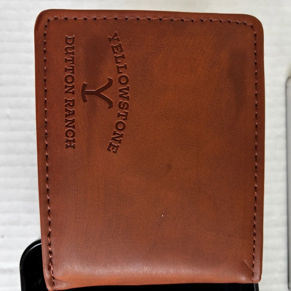 Buckle-Down Yellowstone Bifold Wallet Mens Brown Dutton Ranch Logo PUW-YSH New
